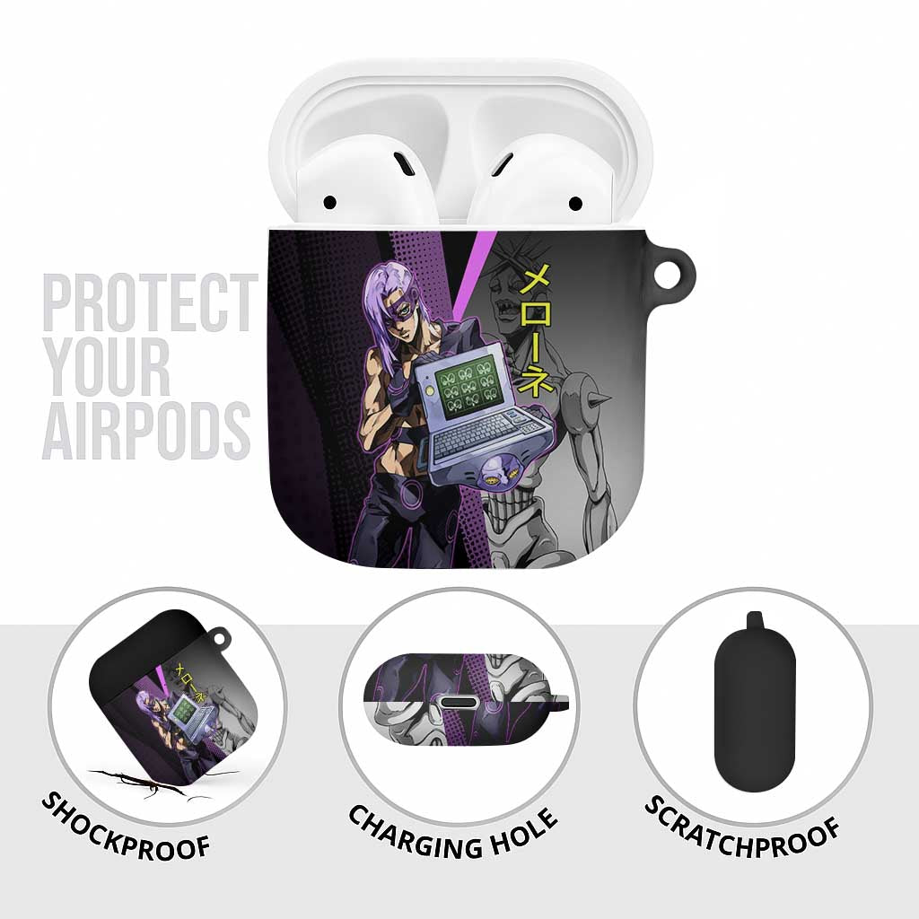 Melone JoJo’s Bizarre Adventure AirPods Case with Laptop-Featured Stand Display - The Mazicc