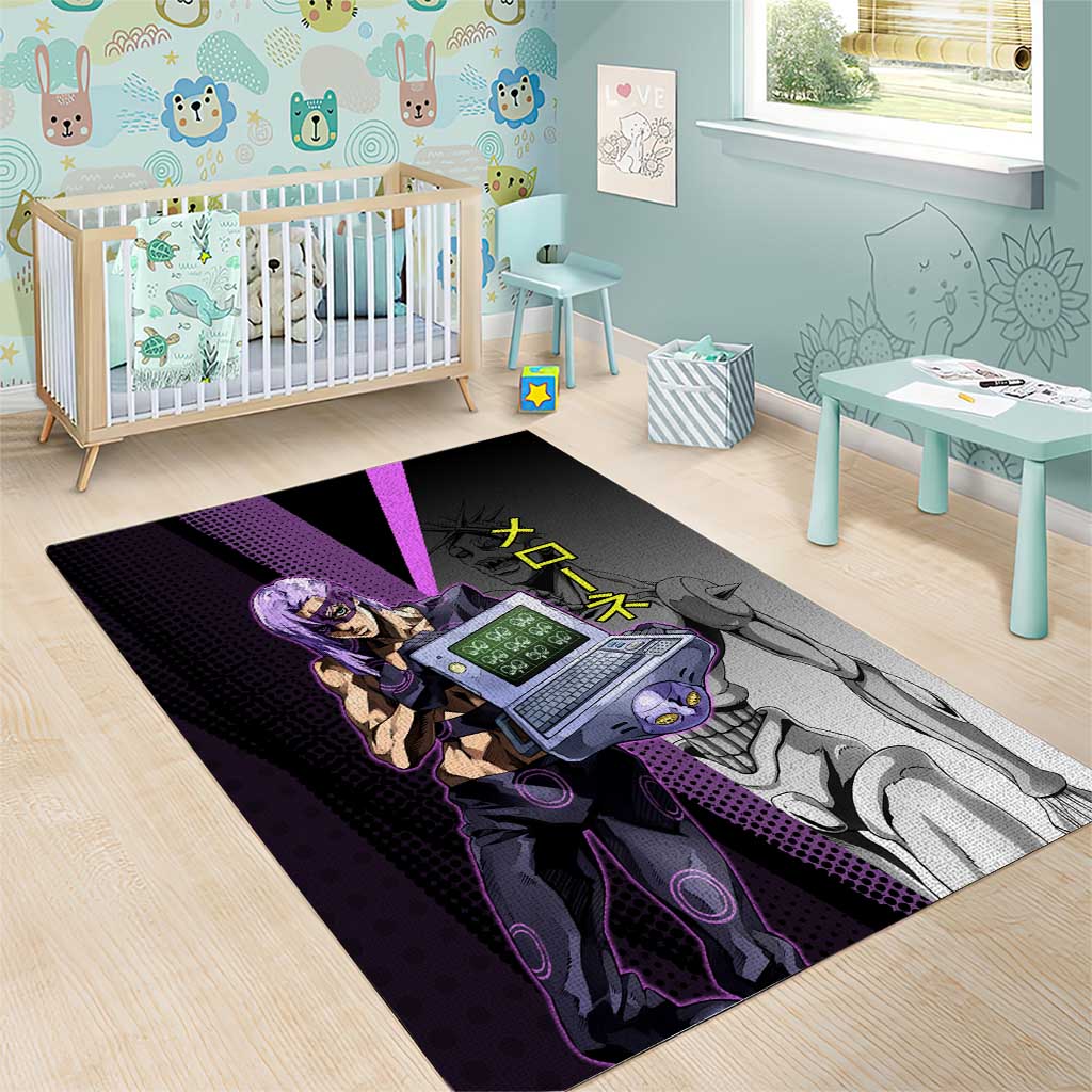 Melone JoJo’s Bizarre Adventure Area Rug with Laptop-Featured Stand Display - The Mazicc