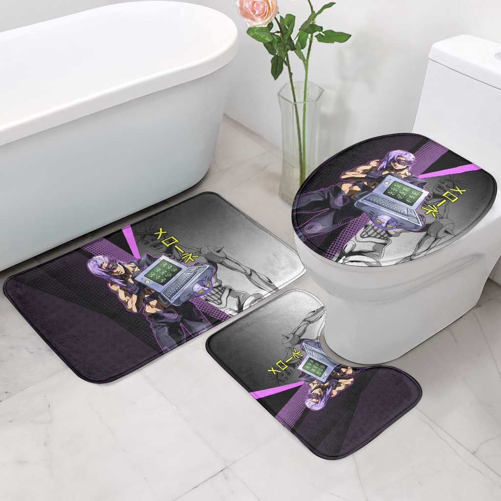 Melone JoJo’s Bizarre Adventure Bathroom Set with Laptop-Featured Stand Display - The Mazicc
