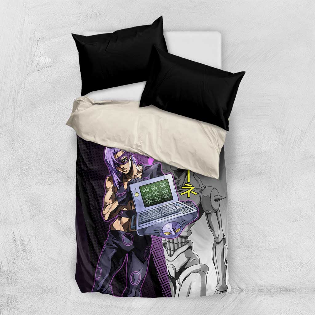 Melone JoJo’s Bizarre Adventure Bedding Set with Laptop-Featured Stand Display - The Mazicc