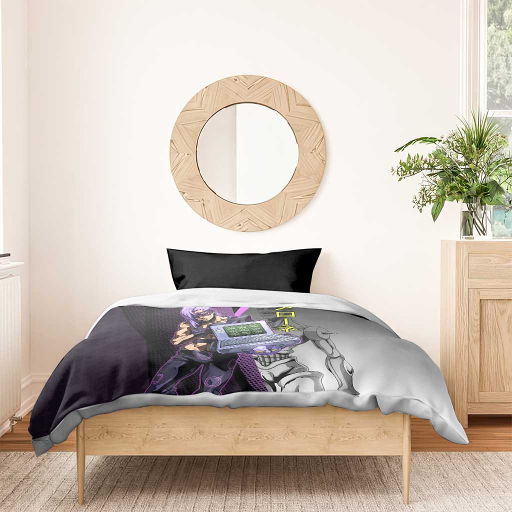 Melone JoJo’s Bizarre Adventure Bedding Set with Laptop-Featured Stand Display - The Mazicc