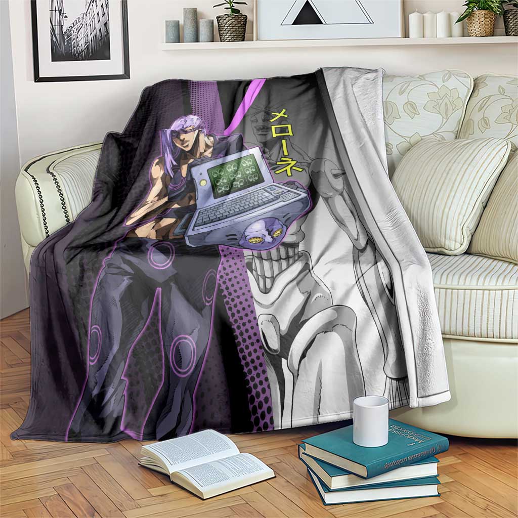 Melone JoJo’s Bizarre Adventure Blanket with Laptop-Featured Stand Display - The Mazicc