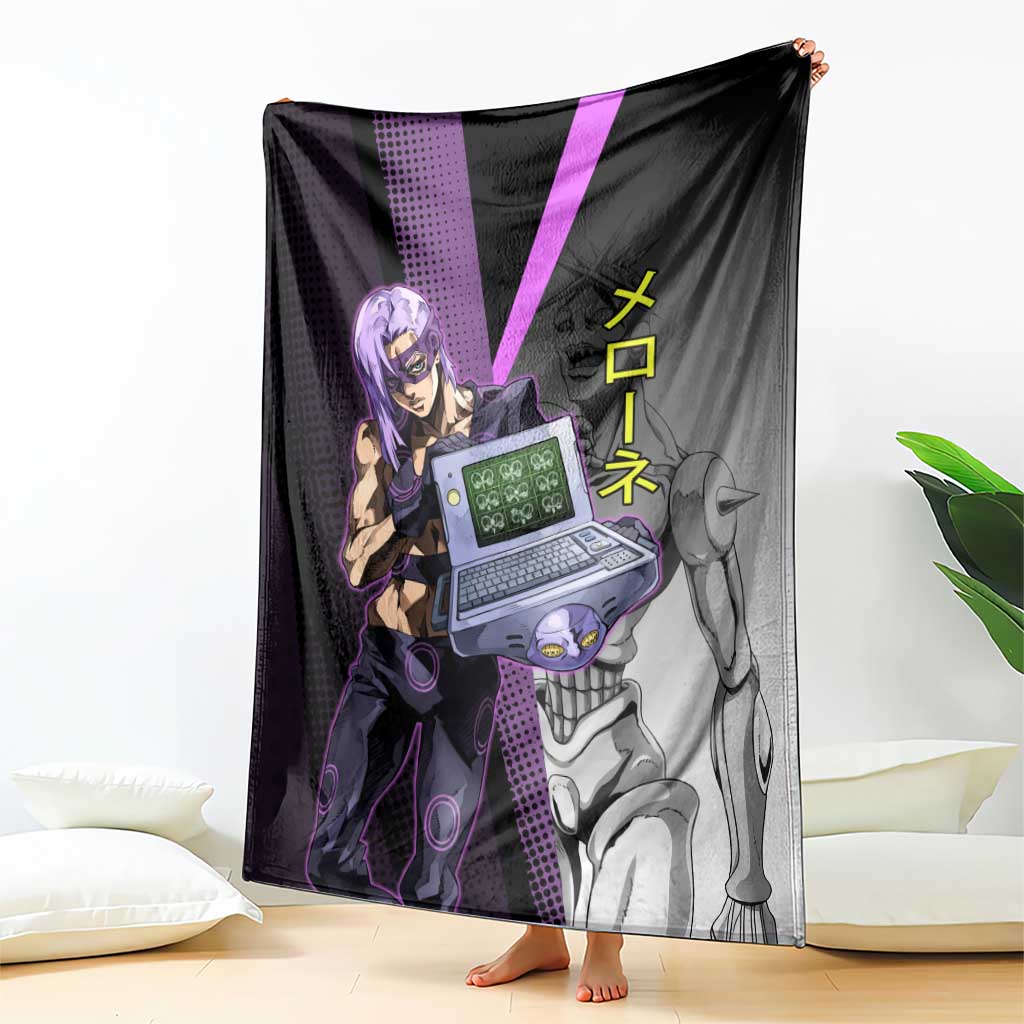 Melone JoJo’s Bizarre Adventure Blanket with Laptop-Featured Stand Display - The Mazicc
