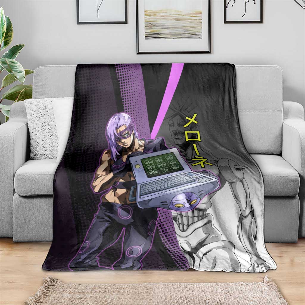 Melone JoJo’s Bizarre Adventure Blanket with Laptop-Featured Stand Display - The Mazicc