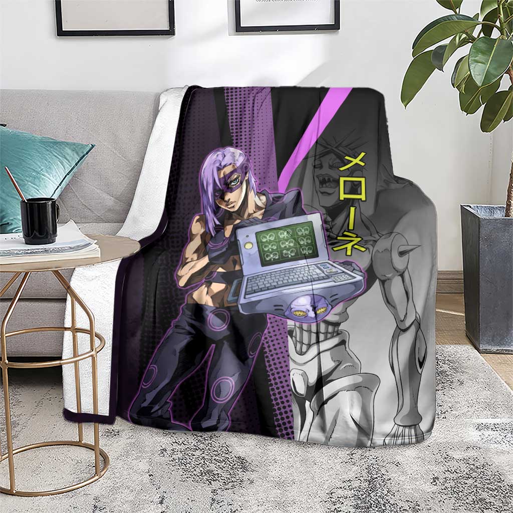 Melone JoJo’s Bizarre Adventure Blanket with Laptop-Featured Stand Display - The Mazicc