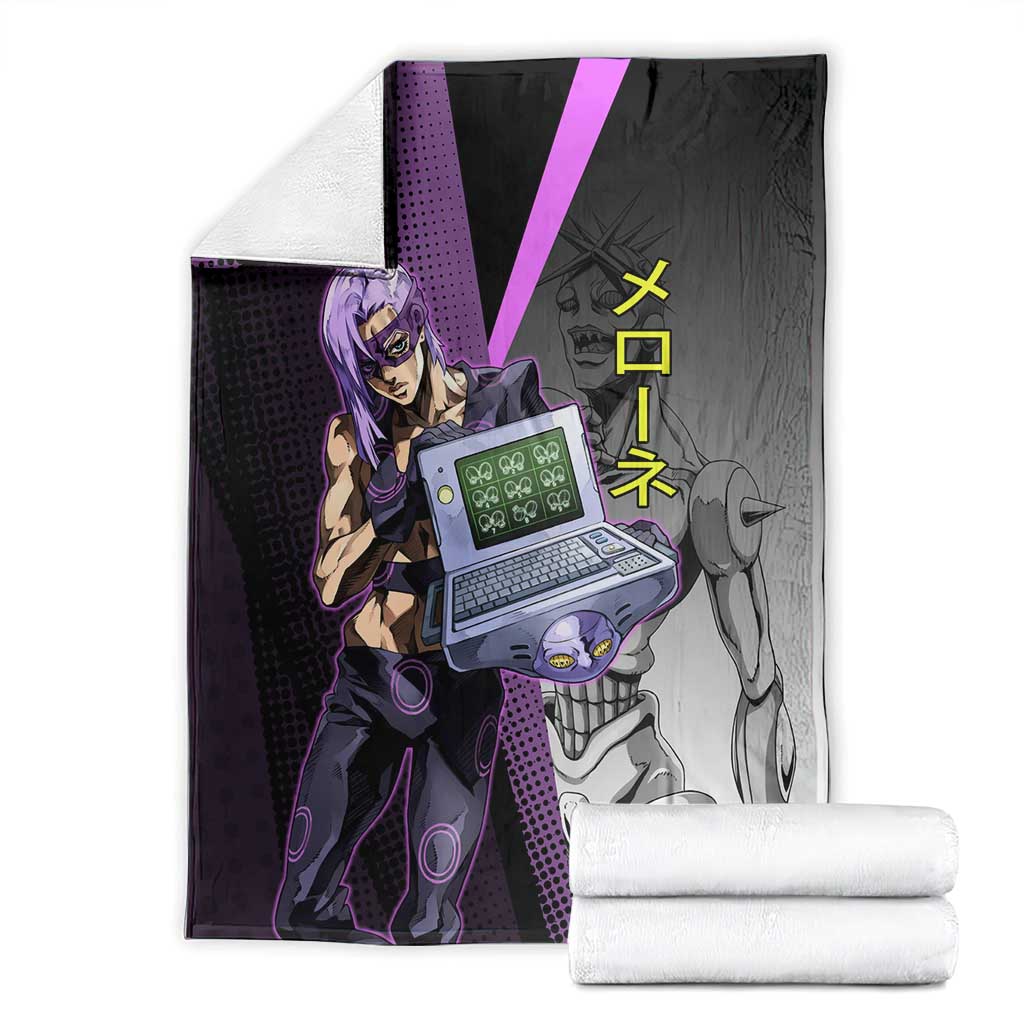 Melone JoJo’s Bizarre Adventure Blanket with Laptop-Featured Stand Display - The Mazicc