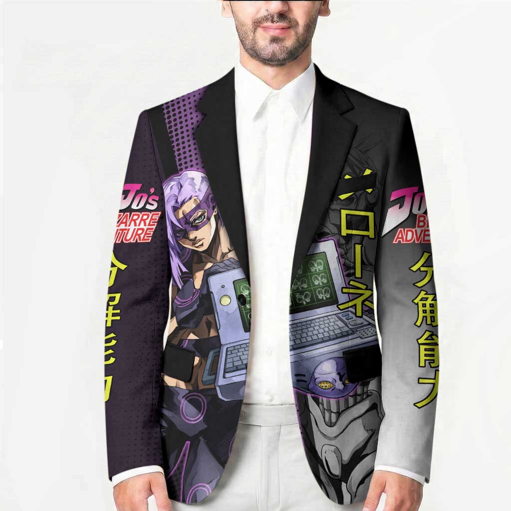 Melone JoJo’s Bizarre Adventure Blazer with Laptop-Featured Stand Display - The Mazicc
