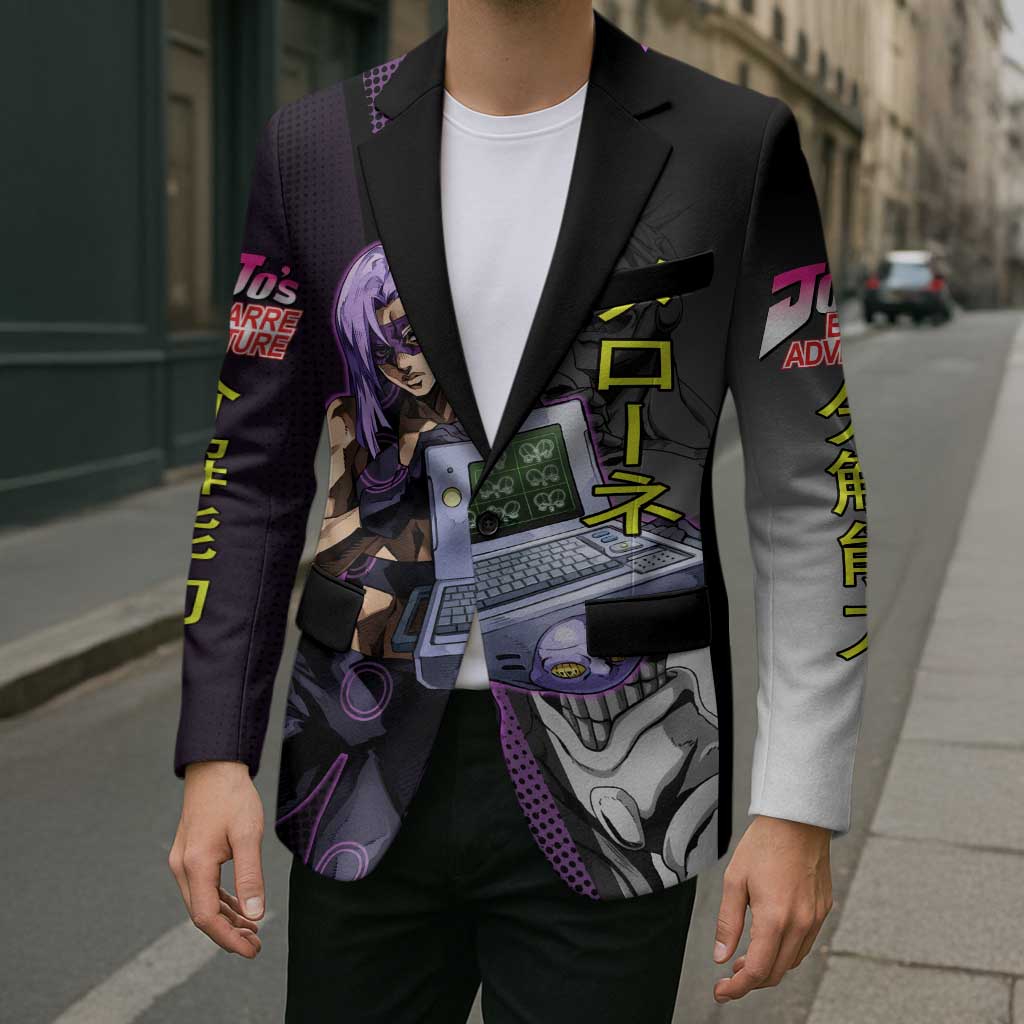 Melone JoJo’s Bizarre Adventure Blazer with Laptop-Featured Stand Display - The Mazicc