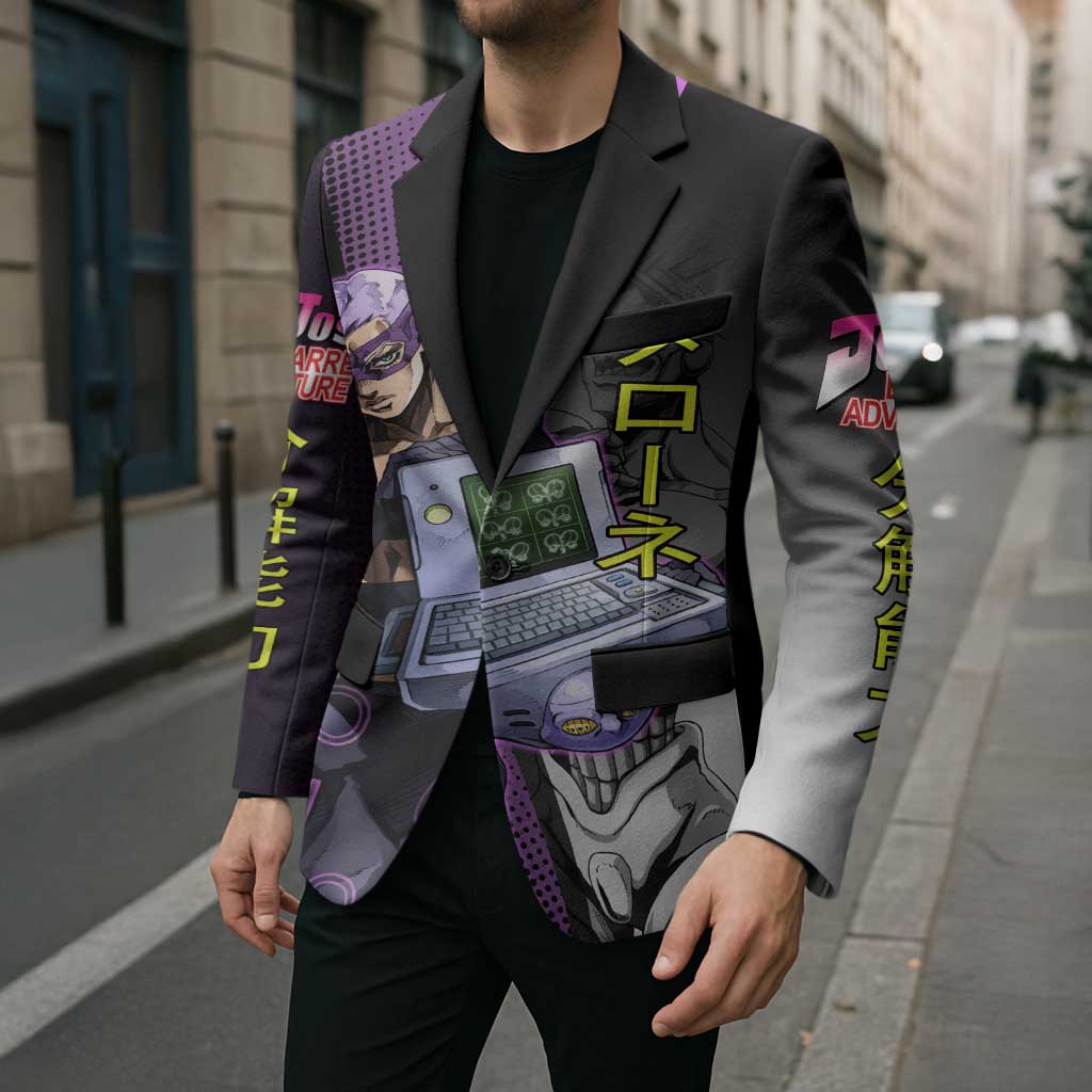 Melone JoJo’s Bizarre Adventure Blazer with Laptop-Featured Stand Display - The Mazicc