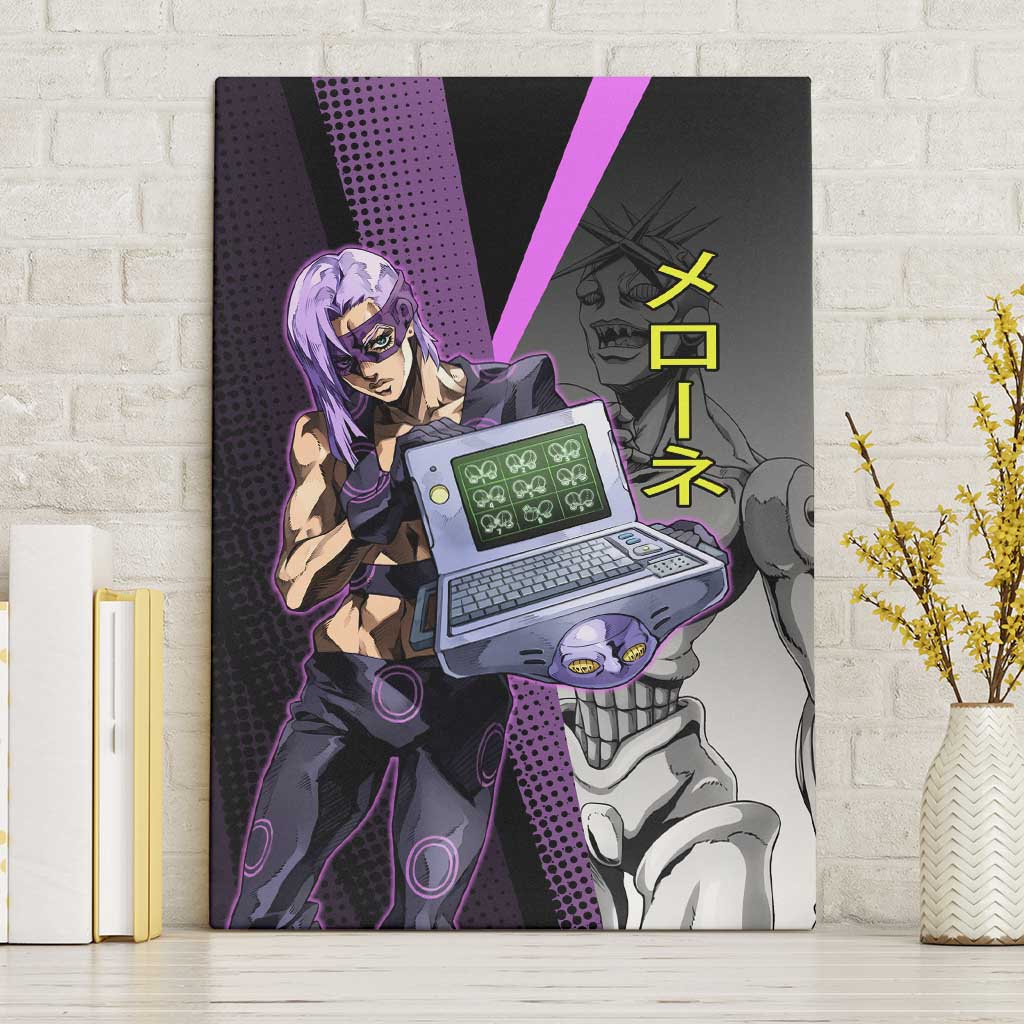 Melone JoJo’s Bizarre Adventure Canvas Wall Art with Laptop-Featured Stand Display - The Mazicc