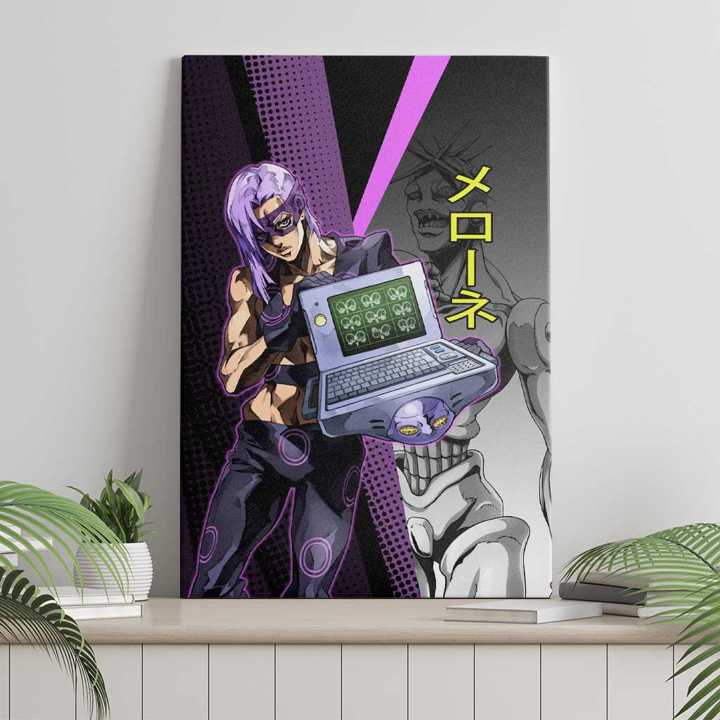 Melone JoJo’s Bizarre Adventure Canvas Wall Art with Laptop-Featured Stand Display - The Mazicc