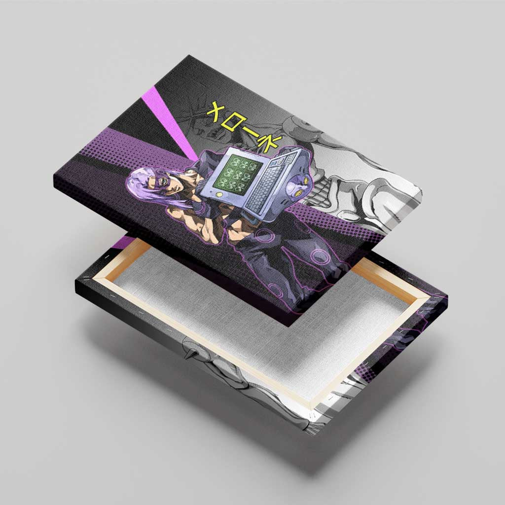 Melone JoJo’s Bizarre Adventure Canvas Wall Art with Laptop-Featured Stand Display - The Mazicc