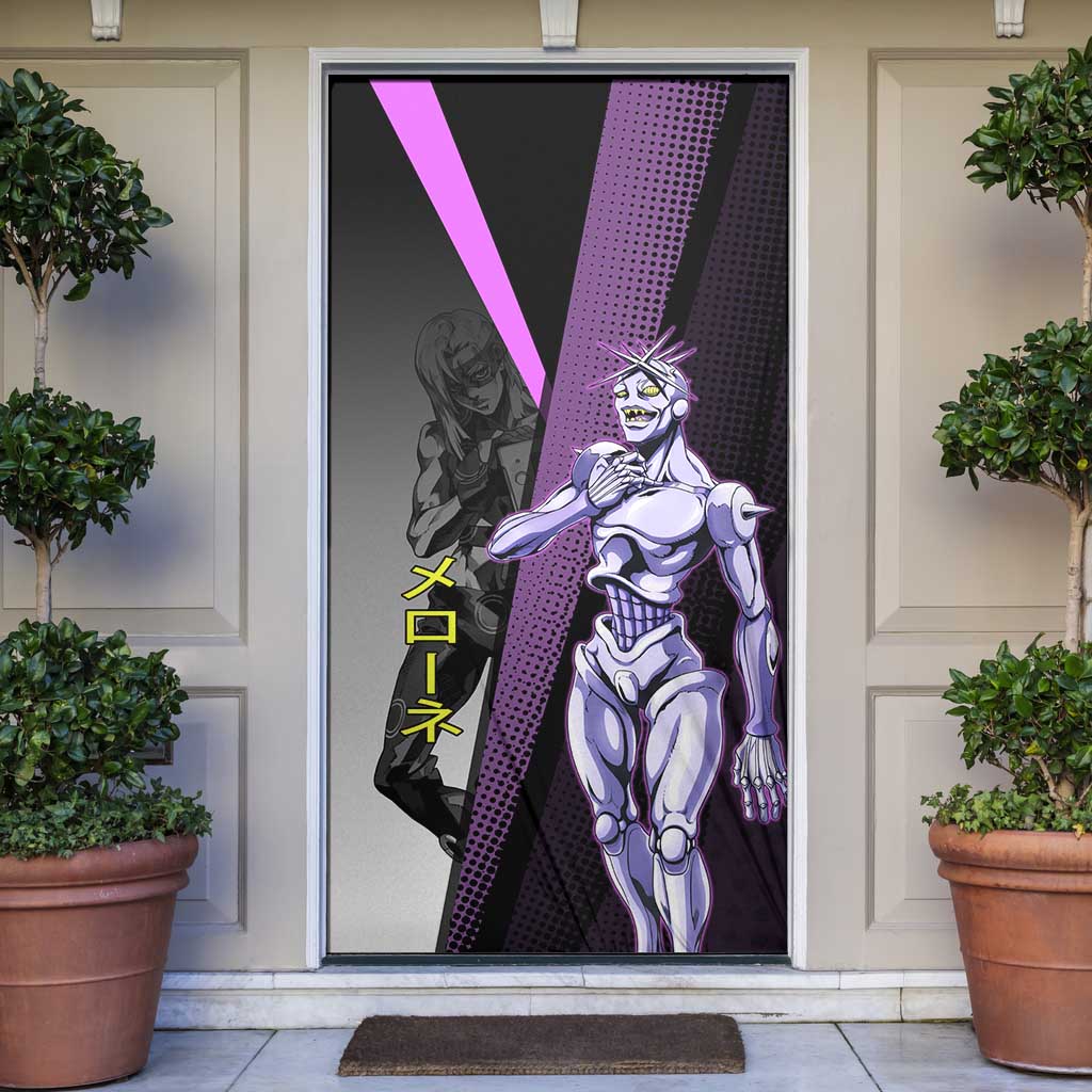 Melone JoJo’s Bizarre Adventure Door Cover with Laptop-Featured Stand Display - The Mazicc