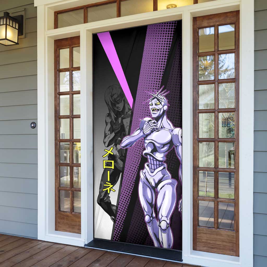 Melone JoJo’s Bizarre Adventure Door Cover with Laptop-Featured Stand Display - The Mazicc