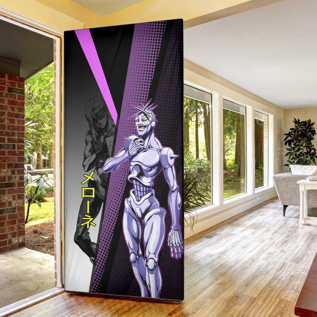 Melone JoJo’s Bizarre Adventure Door Cover with Laptop-Featured Stand Display - The Mazicc