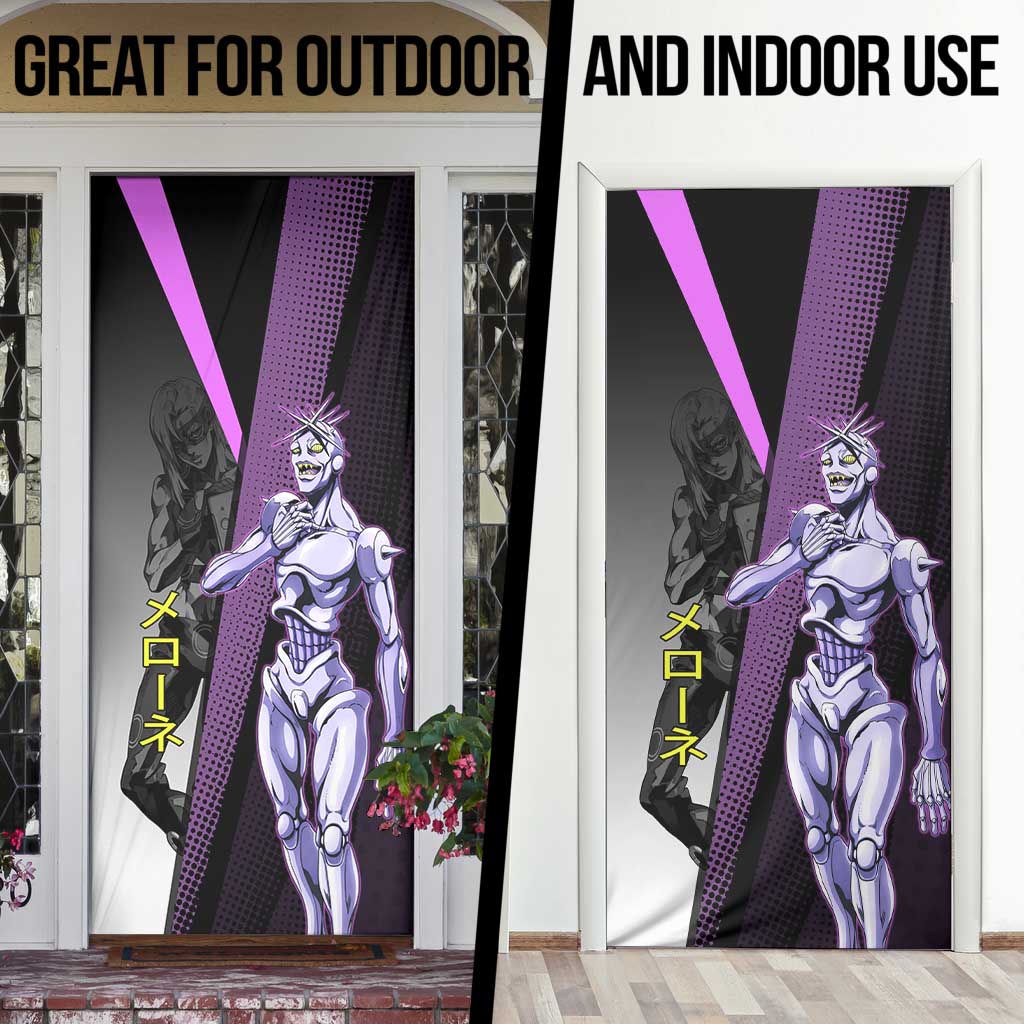 Melone JoJo’s Bizarre Adventure Door Cover with Laptop-Featured Stand Display - The Mazicc