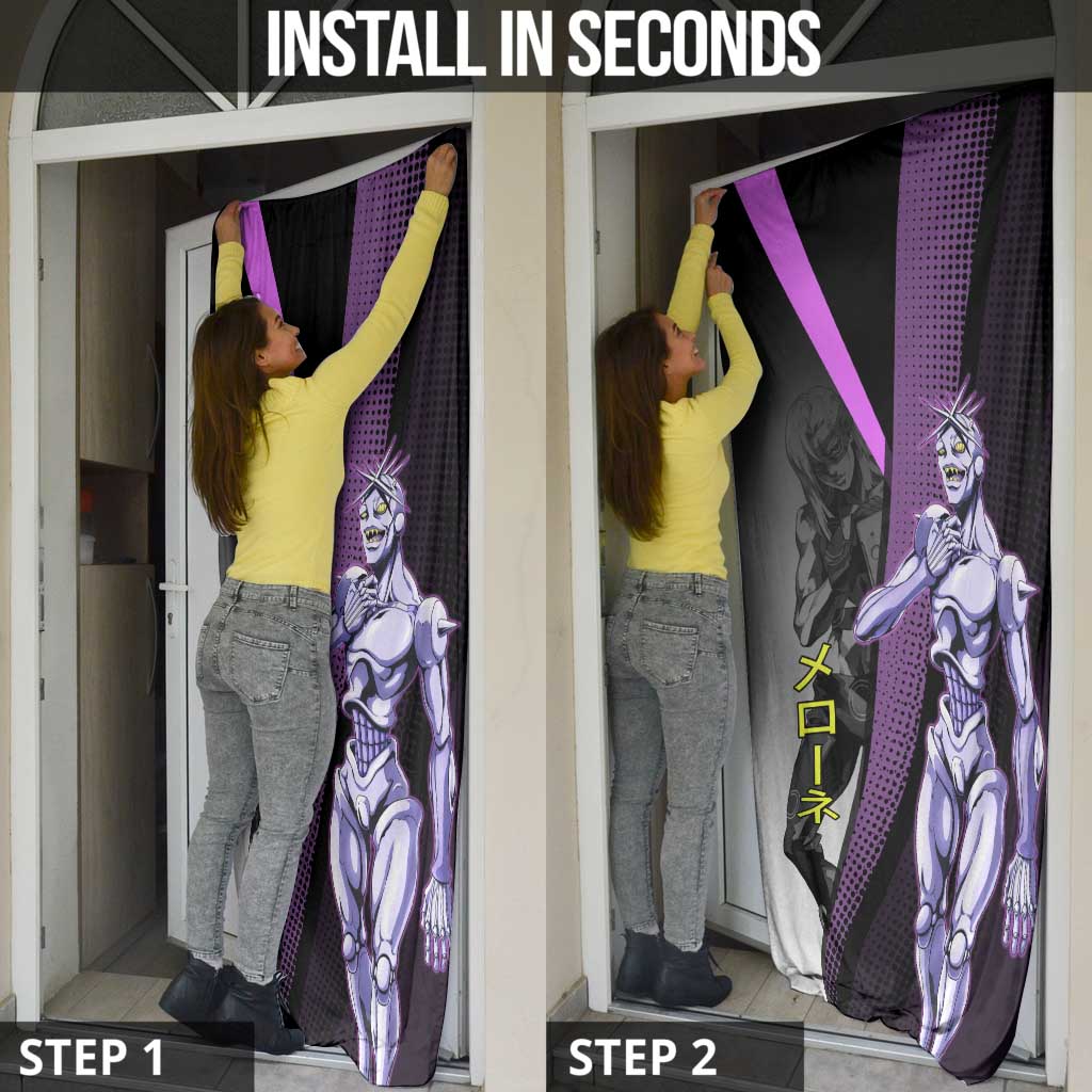 Melone JoJo’s Bizarre Adventure Door Cover with Laptop-Featured Stand Display - The Mazicc