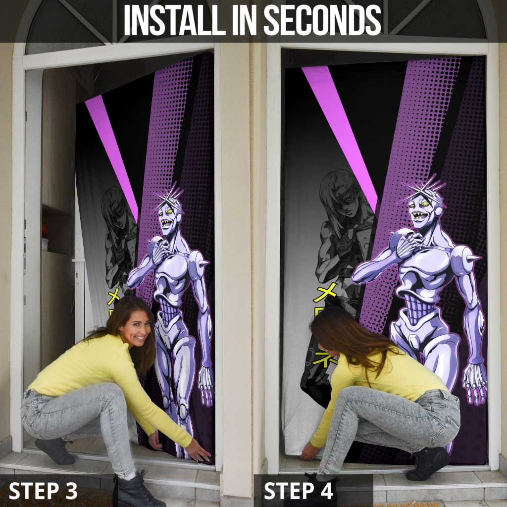Melone JoJo’s Bizarre Adventure Door Cover with Laptop-Featured Stand Display - The Mazicc