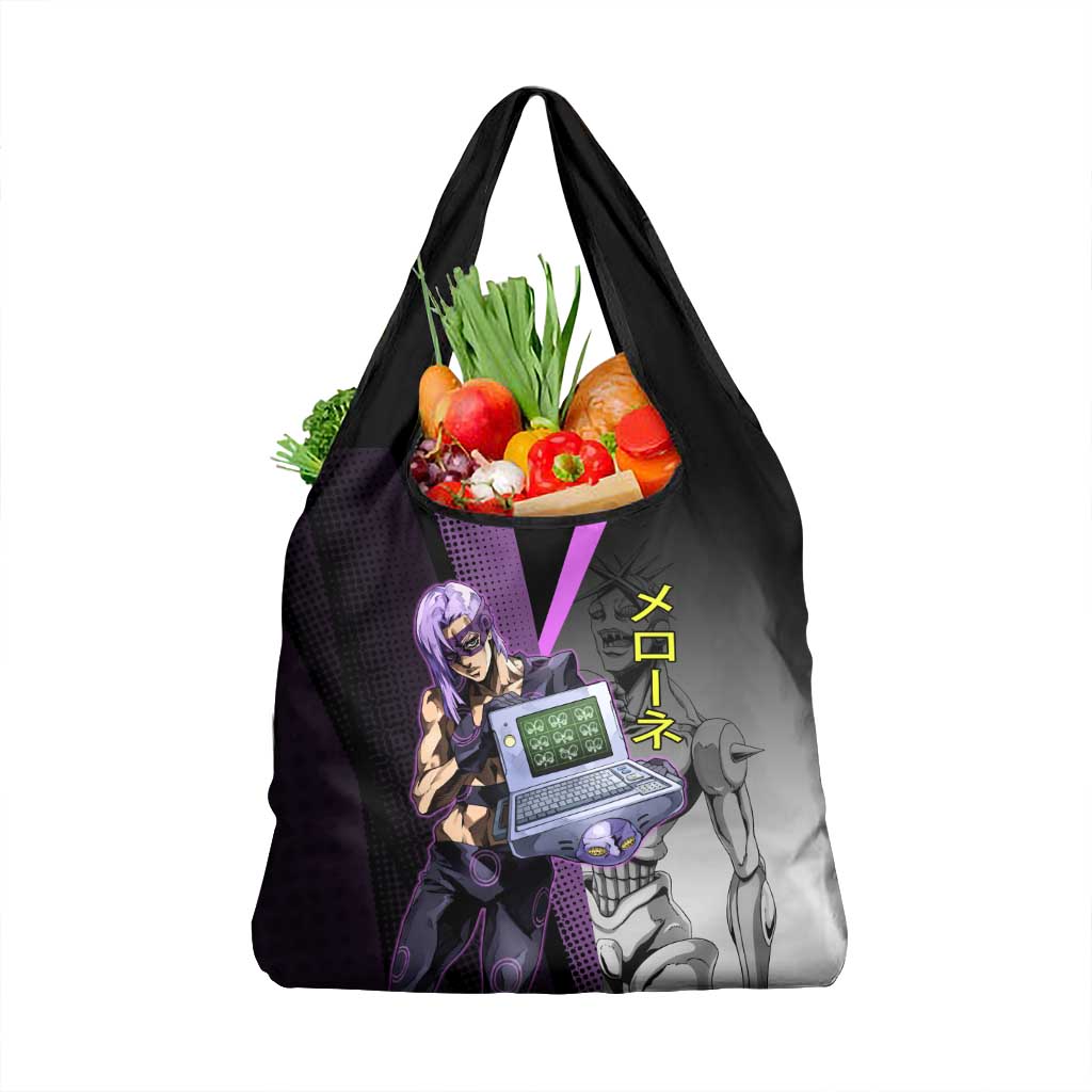 Melone JoJo’s Bizarre Adventure Grocery Bag with Laptop-Featured Stand Display - The Mazicc