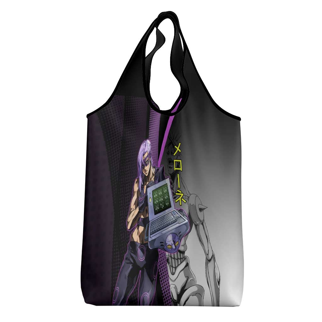 Melone JoJo’s Bizarre Adventure Grocery Bag with Laptop-Featured Stand Display - The Mazicc