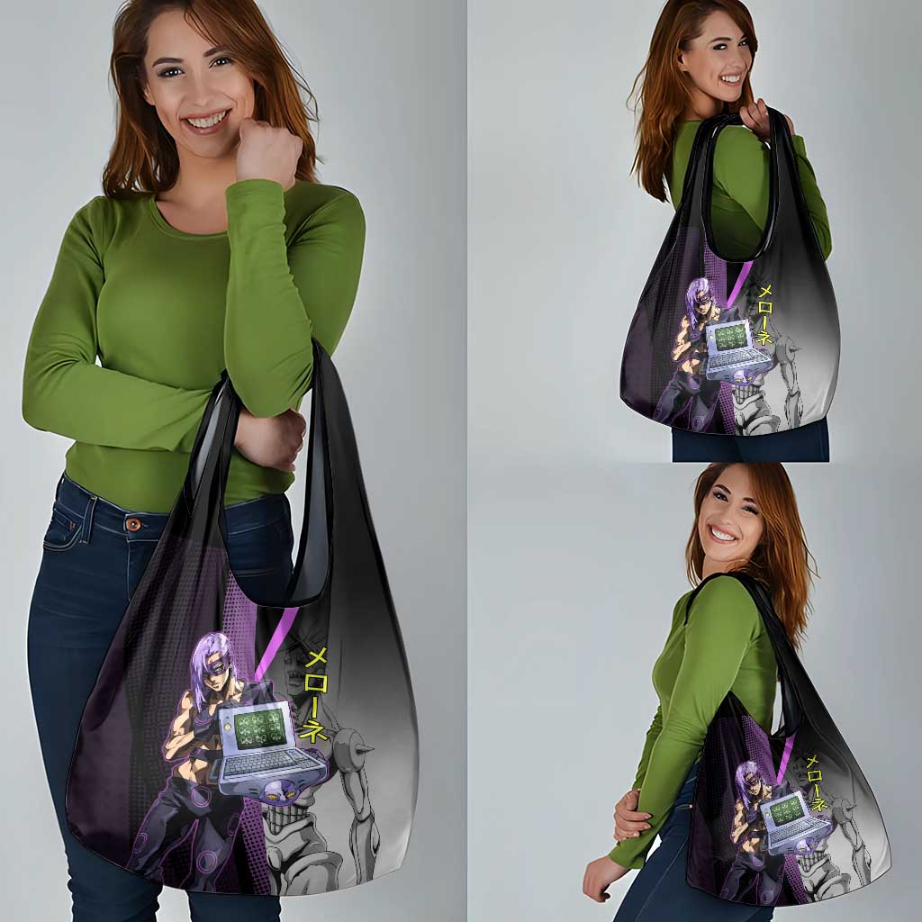 Melone JoJo’s Bizarre Adventure Grocery Bag with Laptop-Featured Stand Display - The Mazicc
