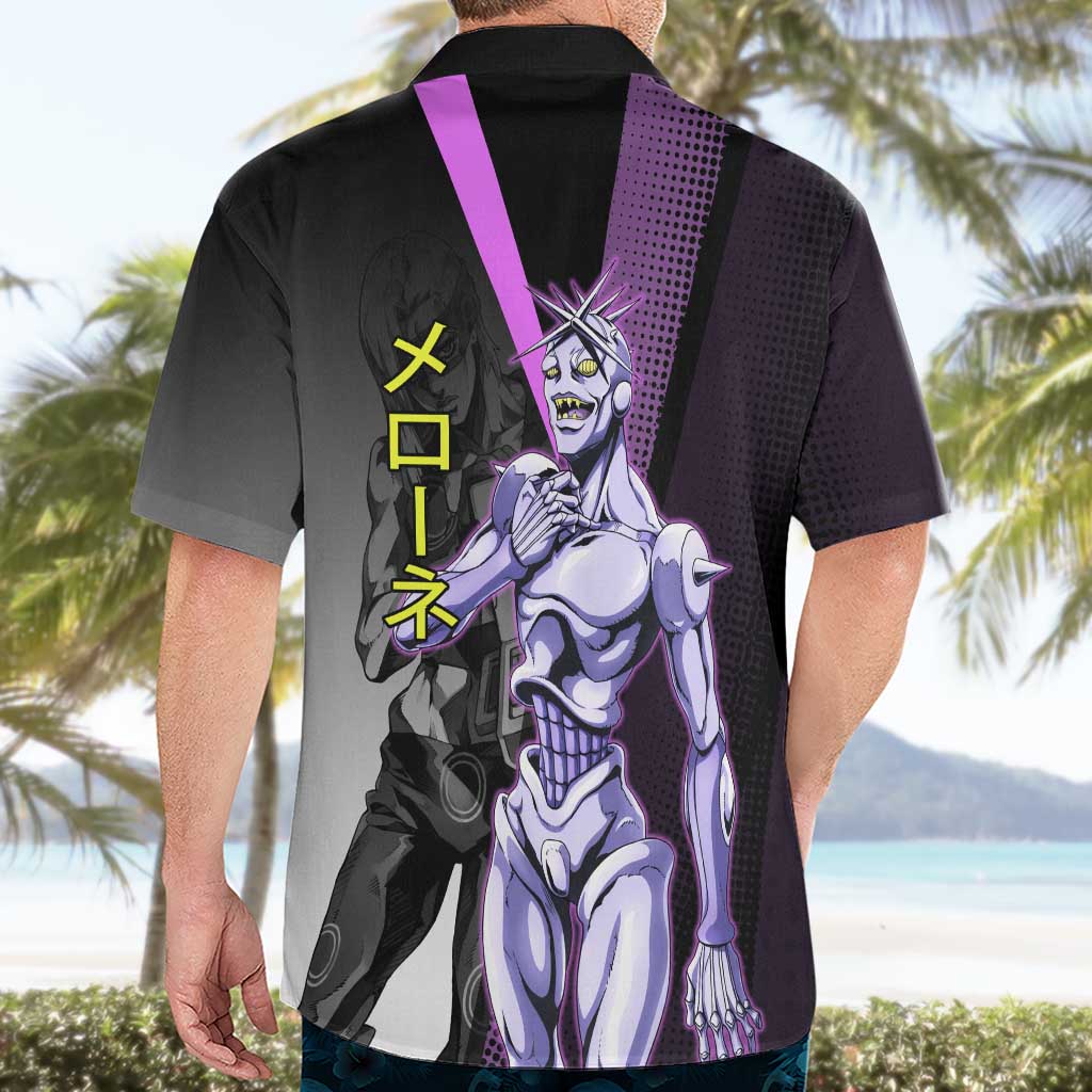 Melone JoJo’s Bizarre Adventure Hawaiian Shirt with Laptop-Featured Stand Display - The Mazicc