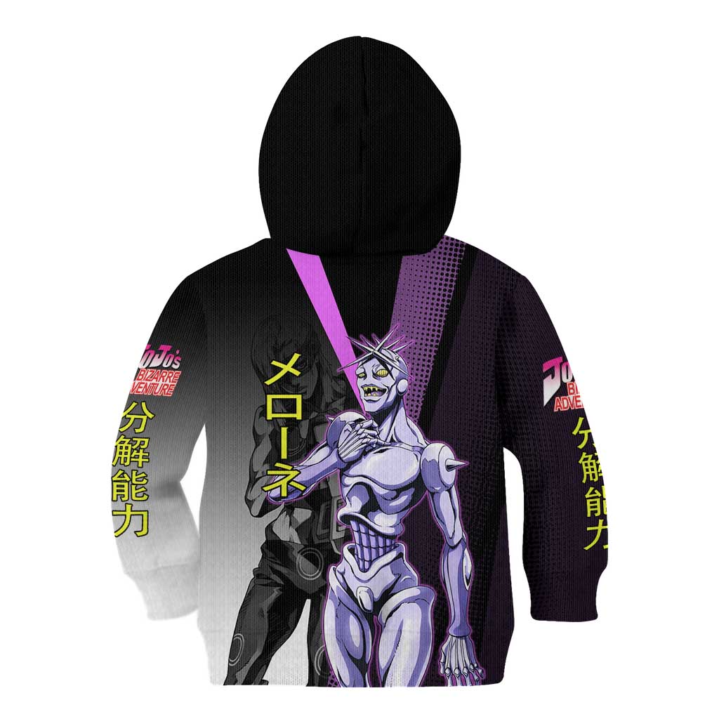 Melone JoJo’s Bizarre Adventure Kid Hoodie with Laptop-Featured Stand Display - The Mazicc