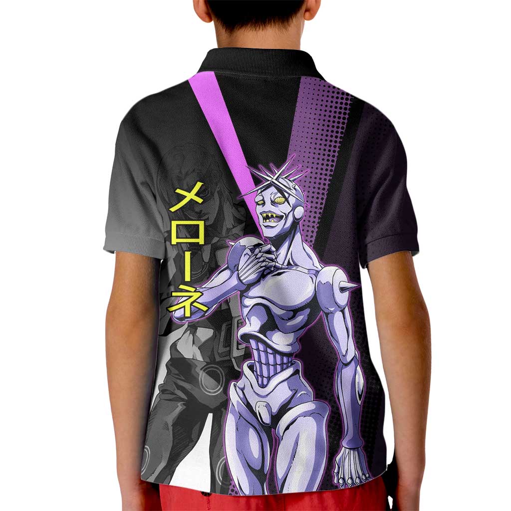 Melone JoJo’s Bizarre Adventure Kid Polo Shirt with Laptop-Featured Stand Display - The Mazicc