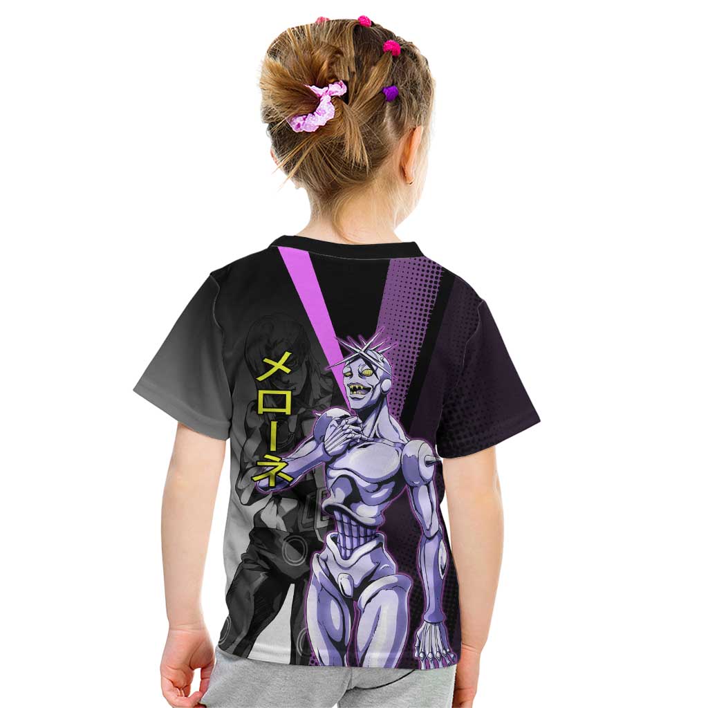 Melone JoJo’s Bizarre Adventure Kid T Shirt with Laptop-Featured Stand Display - The Mazicc