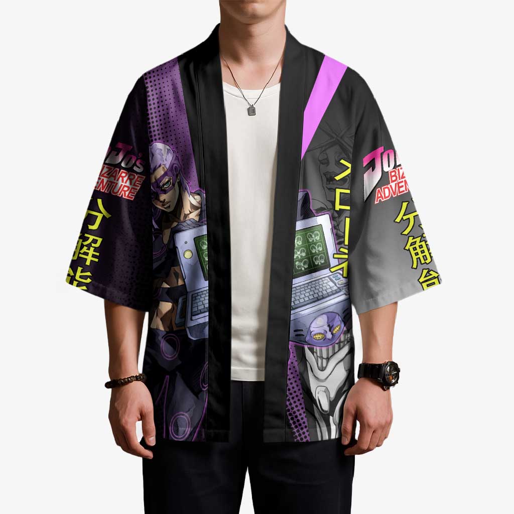 Melone JoJo’s Bizarre Adventure Kimono with Laptop-Featured Stand Display - The Mazicc