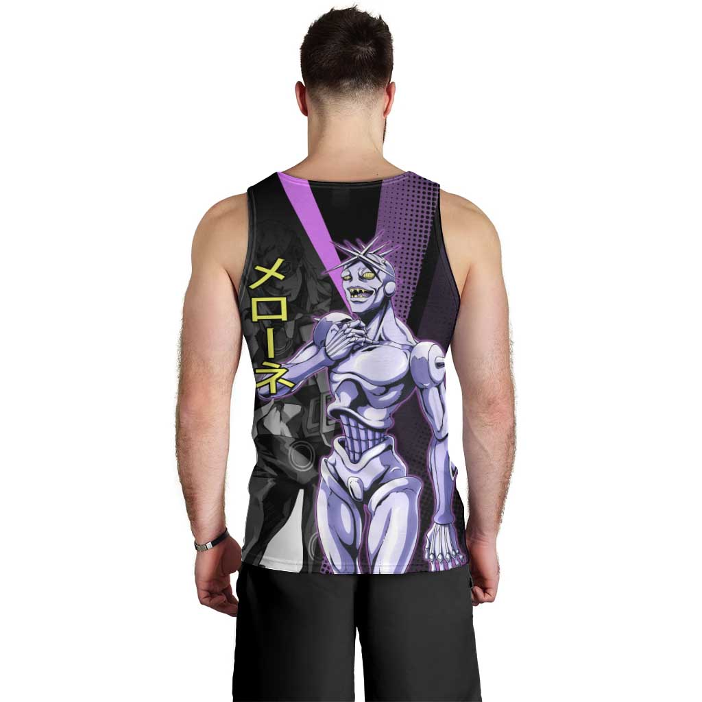Melone JoJo’s Bizarre Adventure Men Tank Top with Laptop-Featured Stand Display - The Mazicc