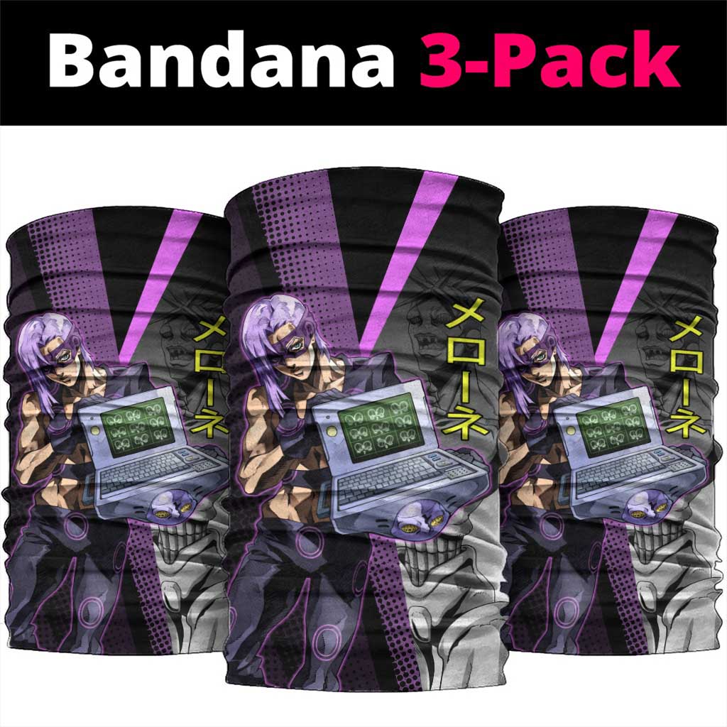 Melone JoJo’s Bizarre Adventure Neck Gaiter with Laptop-Featured Stand Display - The Mazicc