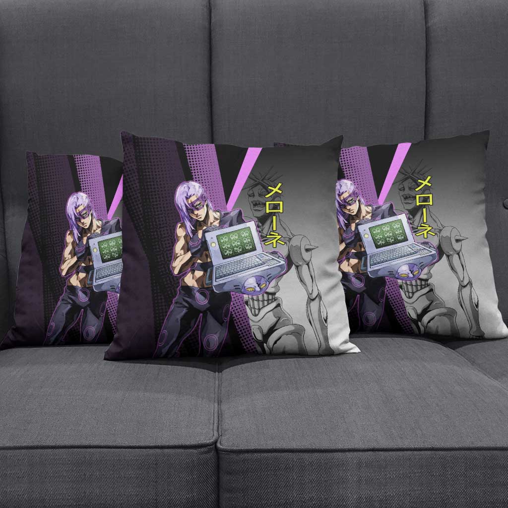 Melone JoJo’s Bizarre Adventure Pillow Cover with Laptop-Featured Stand Display - The Mazicc