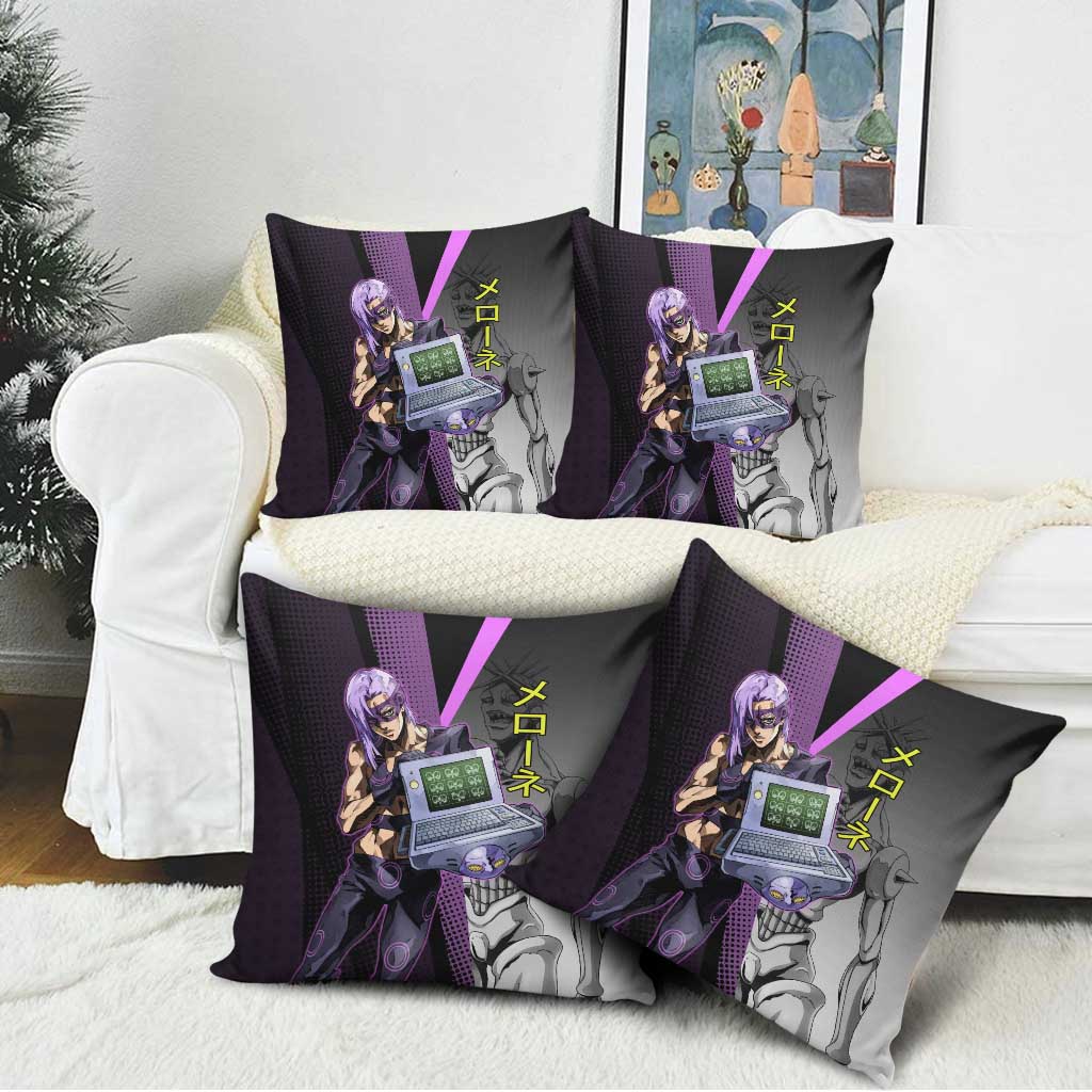 Melone JoJo’s Bizarre Adventure Pillow Cover with Laptop-Featured Stand Display - The Mazicc