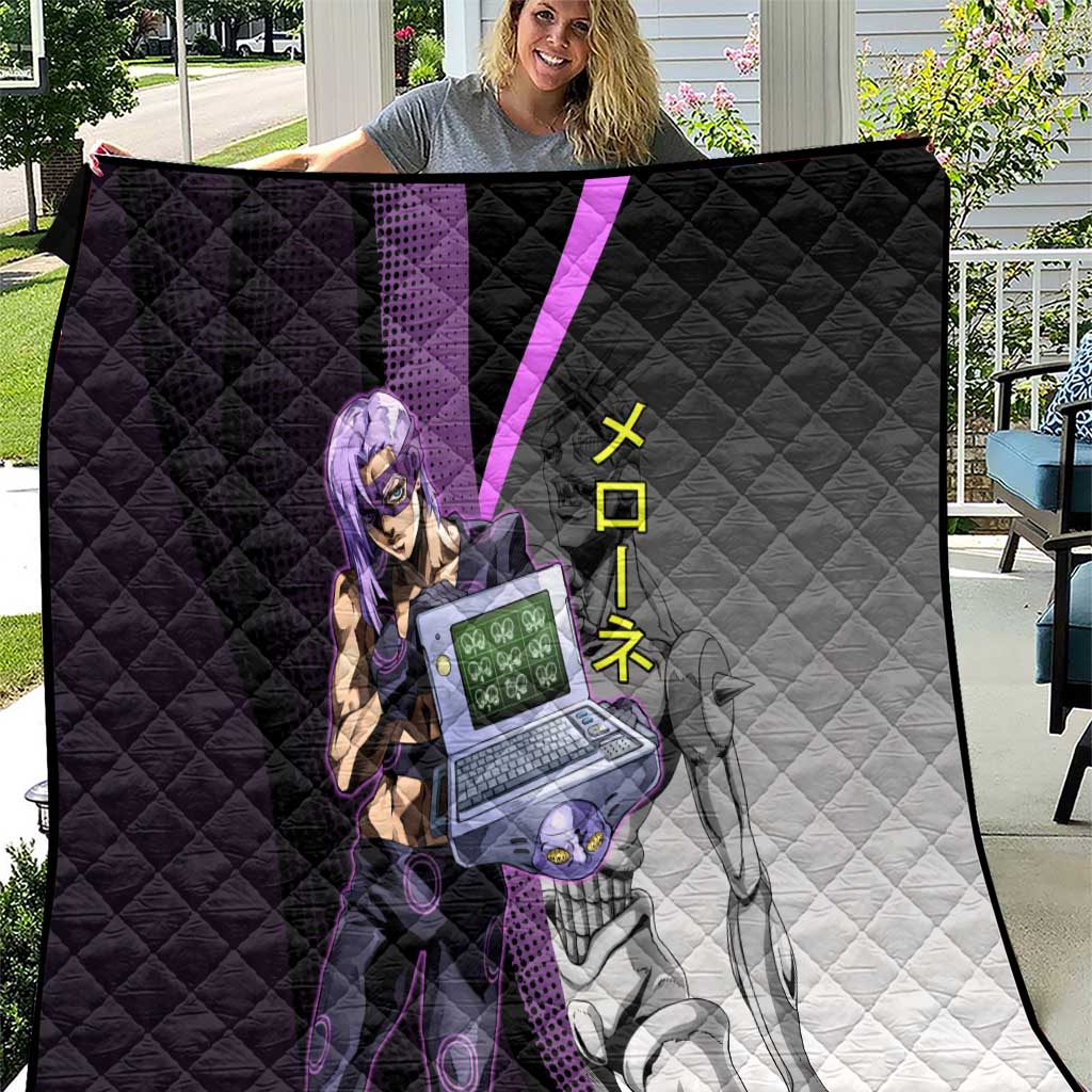Melone JoJo’s Bizarre Adventure Quilt with Laptop-Featured Stand Display - The Mazicc