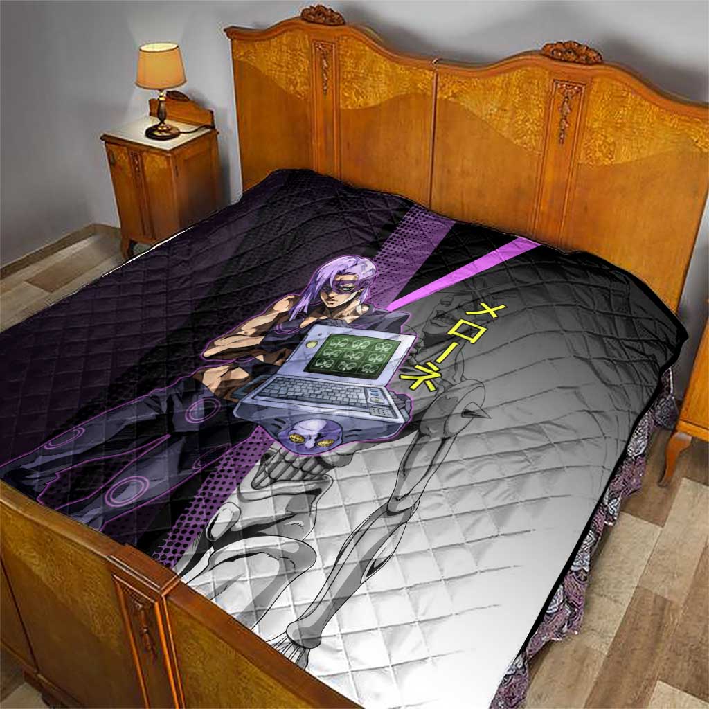 Melone JoJo’s Bizarre Adventure Quilt with Laptop-Featured Stand Display - The Mazicc