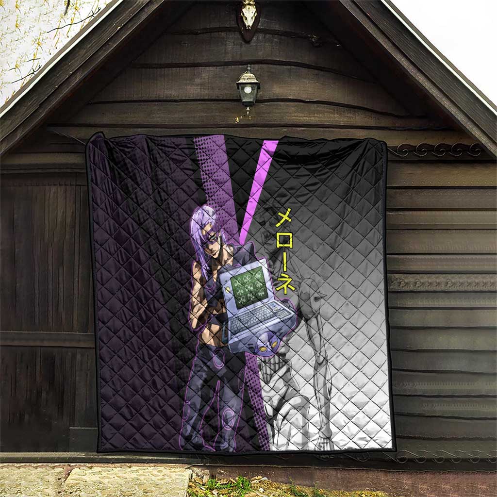 Melone JoJo’s Bizarre Adventure Quilt with Laptop-Featured Stand Display - The Mazicc