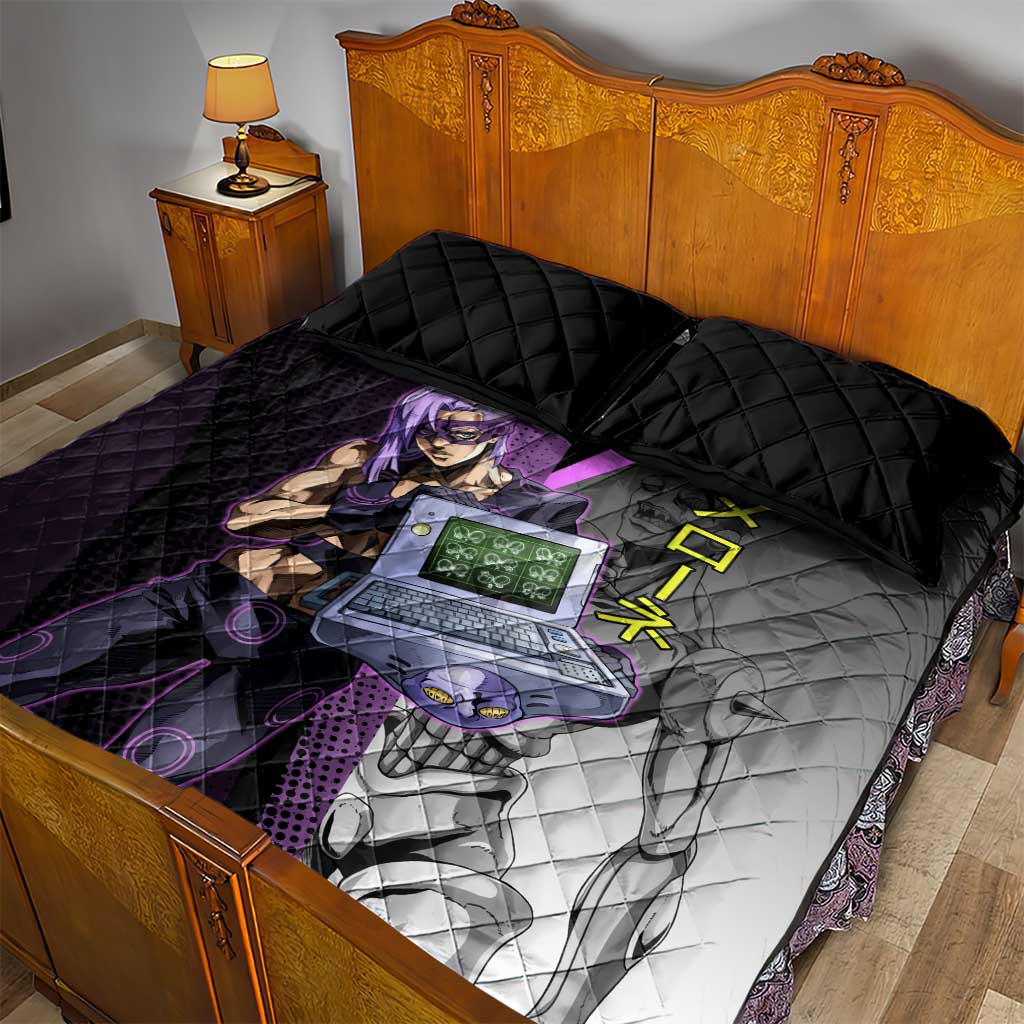 Melone JoJo’s Bizarre Adventure Quilt Bed Set with Laptop-Featured Stand Display - The Mazicc