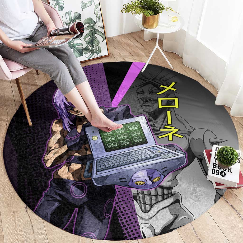 Melone JoJo’s Bizarre Adventure Round Carpet with Laptop-Featured Stand Display - The Mazicc
