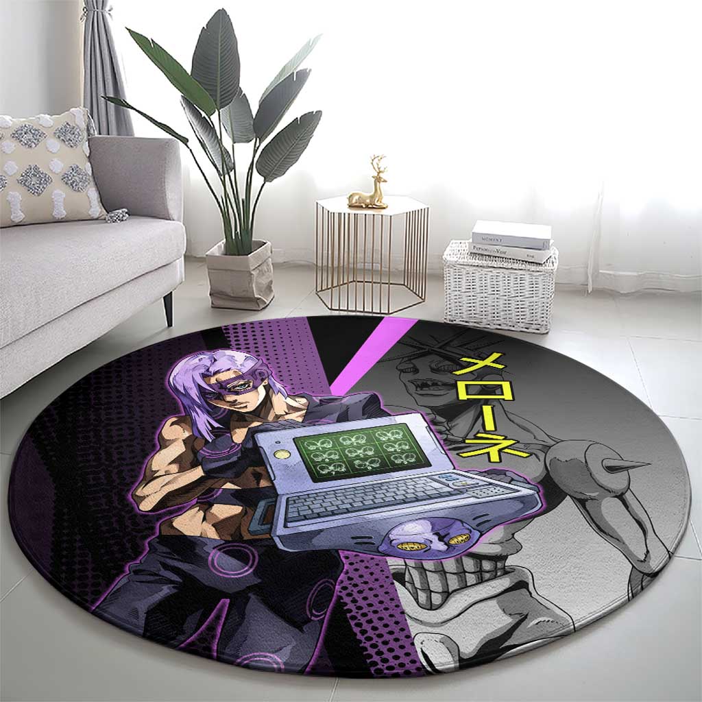 Melone JoJo’s Bizarre Adventure Round Carpet with Laptop-Featured Stand Display - The Mazicc