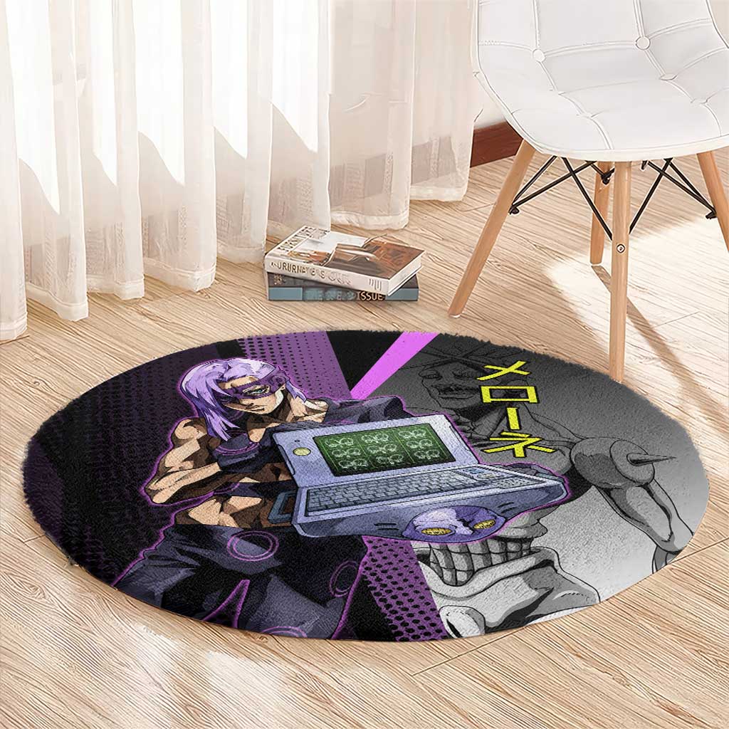 Melone JoJo’s Bizarre Adventure Round Carpet with Laptop-Featured Stand Display - The Mazicc