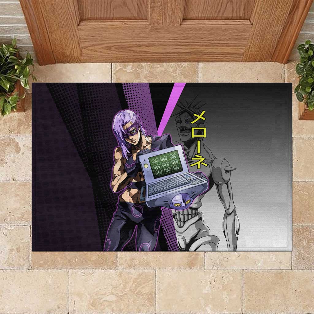 Melone JoJo’s Bizarre Adventure Rubber Doormat with Laptop-Featured Stand Display - The Mazicc