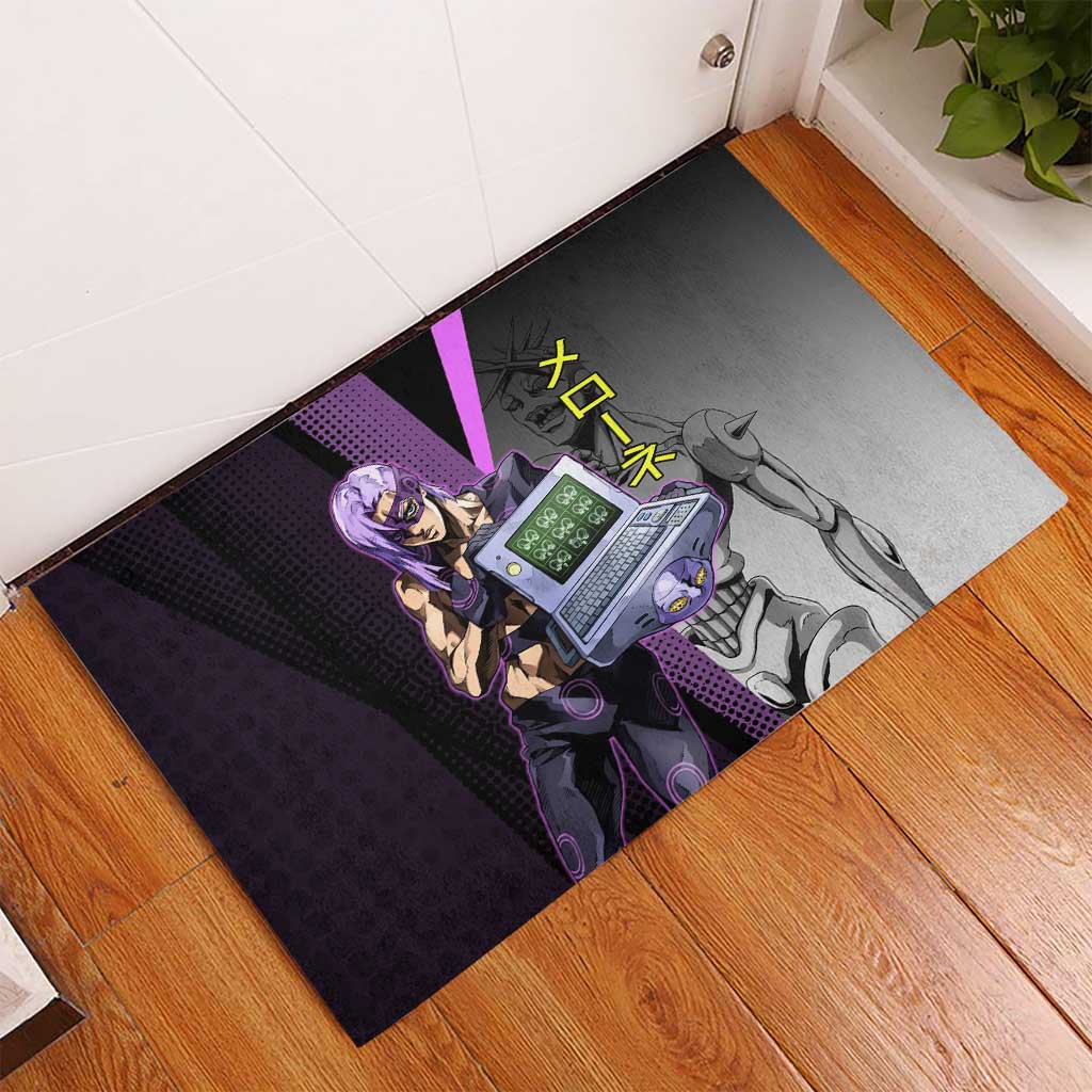 Melone JoJo’s Bizarre Adventure Rubber Doormat with Laptop-Featured Stand Display - The Mazicc