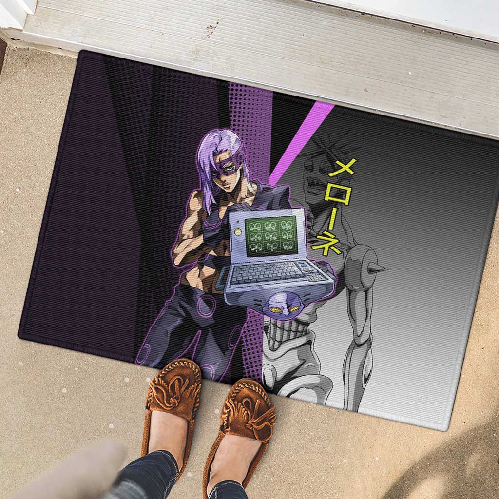 Melone JoJo’s Bizarre Adventure Rubber Doormat with Laptop-Featured Stand Display - The Mazicc
