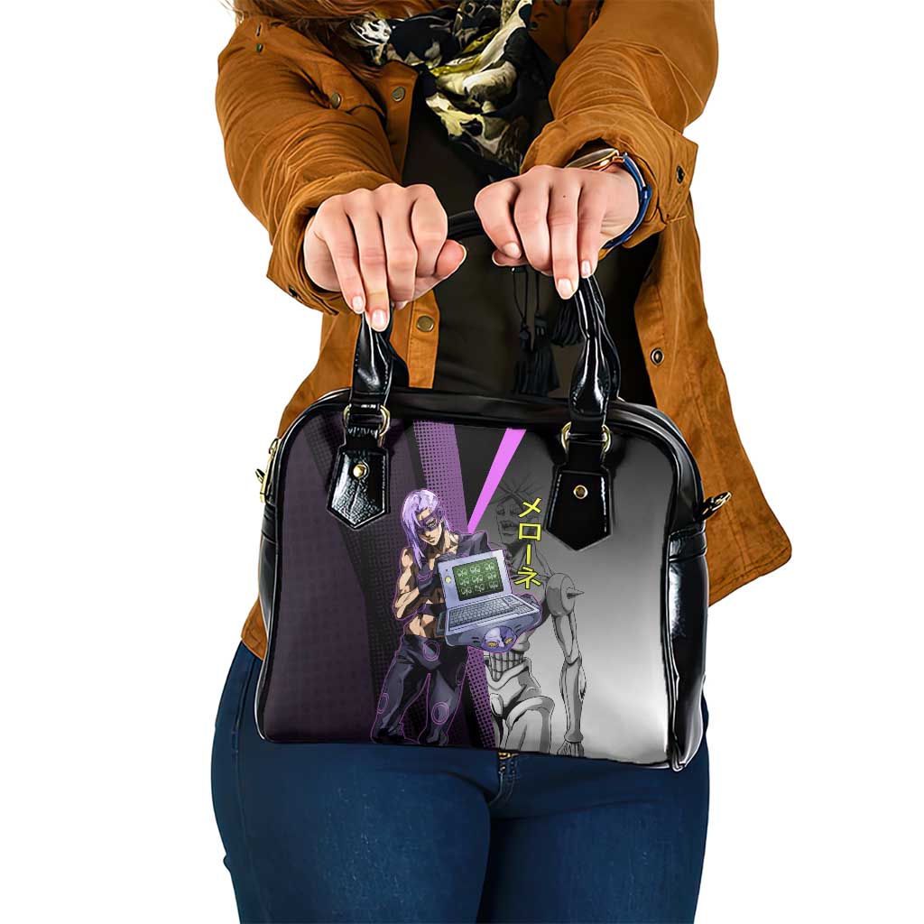 Melone JoJo’s Bizarre Adventure Shoulder Handbag with Laptop-Featured Stand Display - The Mazicc