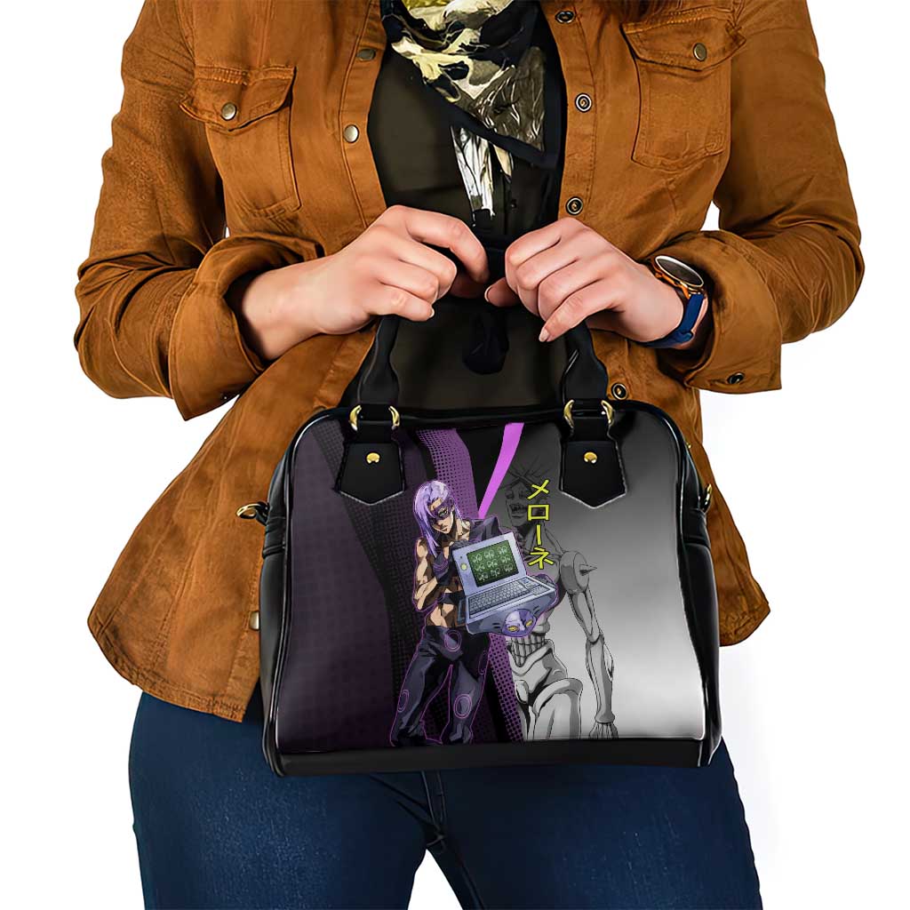 Melone JoJo’s Bizarre Adventure Shoulder Handbag with Laptop-Featured Stand Display - The Mazicc