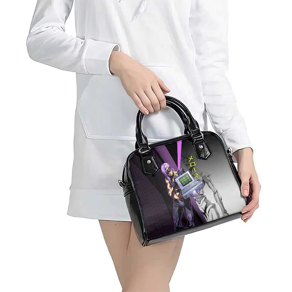 Melone JoJo’s Bizarre Adventure Shoulder Handbag with Laptop-Featured Stand Display - The Mazicc