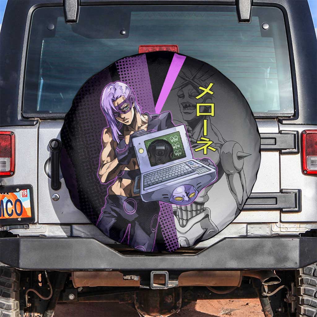 Melone JoJo’s Bizarre Adventure Spare Tire Cover with Laptop-Featured Stand Display - The Mazicc