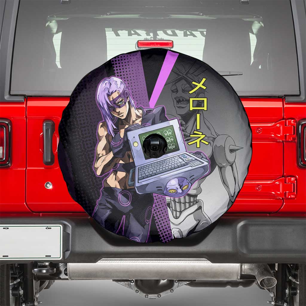 Melone JoJo’s Bizarre Adventure Spare Tire Cover with Laptop-Featured Stand Display - The Mazicc