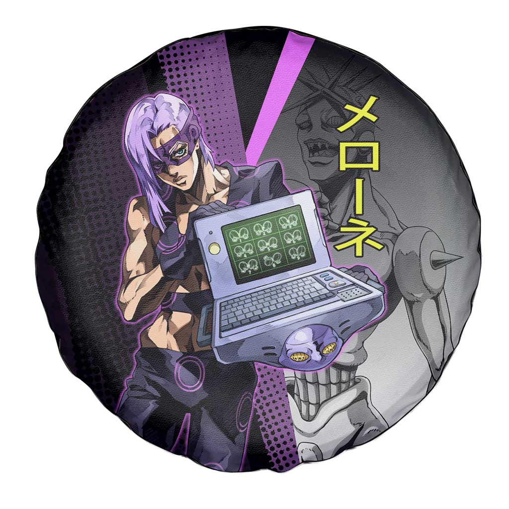 Melone JoJo’s Bizarre Adventure Spare Tire Cover with Laptop-Featured Stand Display - The Mazicc